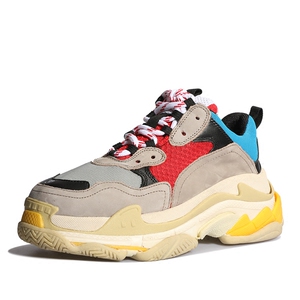 老爹鞋真皮跑步鞋子女