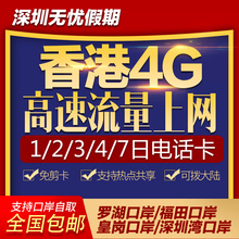 一日高速流量含通话 香港4G电话卡 7天 港澳4G手机上网卡1