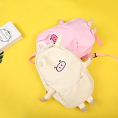 日系韩超呆萌可爱三只小猪pig造型 帆布街拍软妹学生书包双肩背包