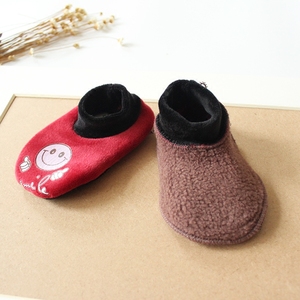 儿童冬季地板袜宝宝加厚绒保暖袜、