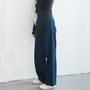 学院风阔腿裤ins牛仔裤