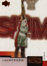 NBA杰姆杰克逊球星卡/篮球卡(Jim Jackson)SLAM系列透明塑料卡