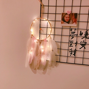 手工捕梦网带灯挂饰 