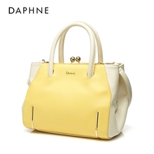漆皮撞色小清新包包水桶包1015383031 达芙妮包包 Daphne 女包