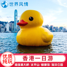米其林美食香港一日纯玩太平山蜡像馆海洋公园港珠澳大桥香港旅游