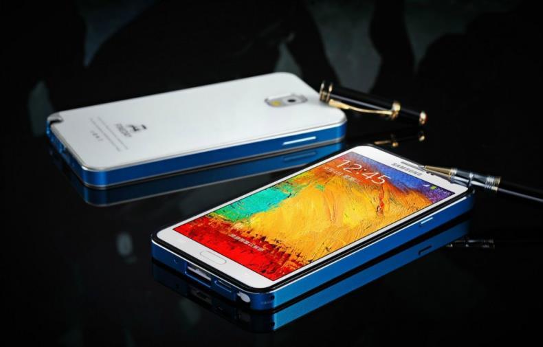 iMatch Aviation Aluminum Alloy Metal Bumper Tempered Glass Back Cover Case for Samsung Galaxy Note 3 N9000