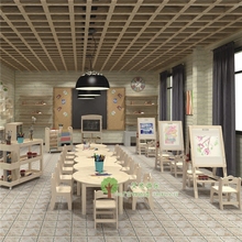 幼儿美术室画架美术教学台美工桌作品展示架画纸架幼儿园区角组合