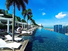 保证游泳 新加坡滨海湾金沙酒店空中花园无边泳池门票