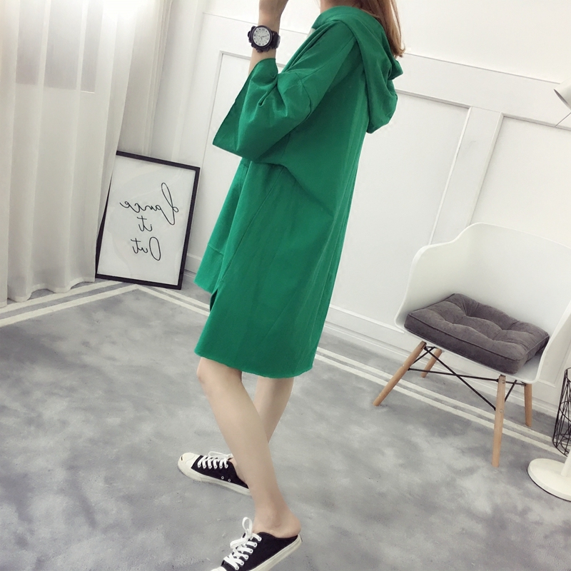 长款卫衣裙女夏短袖宽松韩版学生2017新款开