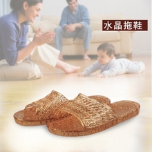 水晶拖鞋 女夏季塑料果冻透明平底拖居家浴室拖防滑防臭室内凉拖鞋