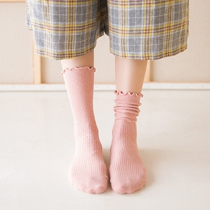 3双日系花边堆堆袜