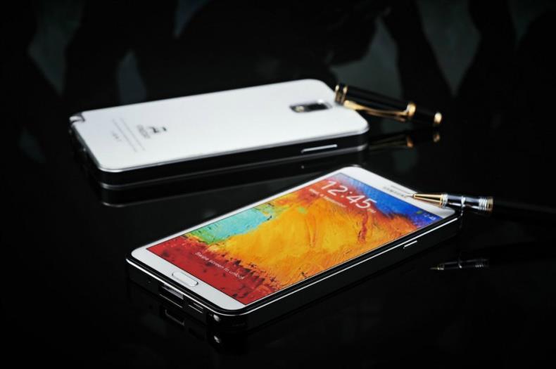 iMatch Aviation Aluminum Alloy Metal Bumper Tempered Glass Back Cover Case for Samsung Galaxy Note 3 N9000