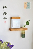 实木现代中式开关贴 禅.静谷橡木材质 水培装饰 手工制作 可订制