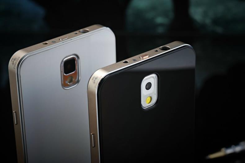 iMatch Aviation Aluminum Alloy Metal Bumper Tempered Glass Back Cover Case for Samsung Galaxy Note 3 N9000