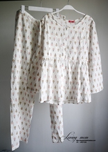 薄款 J12005 孕出色孕妇月子服2018夏孕妇哺乳衣纯棉梭织家居服套装