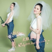 牛仔衣服影楼孕照大肚照服装 313出租孕妇写真休闲清新拍照时尚