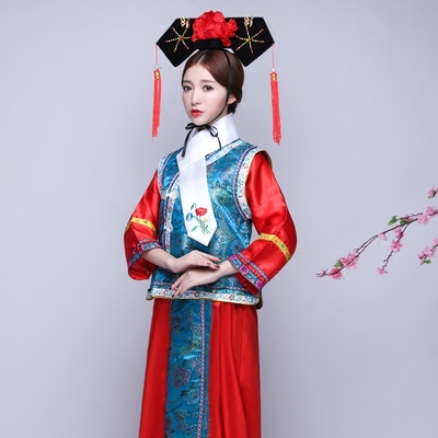 清朝古装女清朝服装格格装清朝旗服清朝格格服装宫女服装延禧攻略