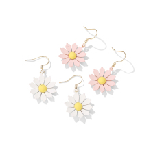 Daisy flower earring female temperament long earhook advanced sense super fairy earhook 2019 NEW