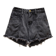 High waist denim shorts for women 2019 summer new Korean version loose fit students show thin big fat mm