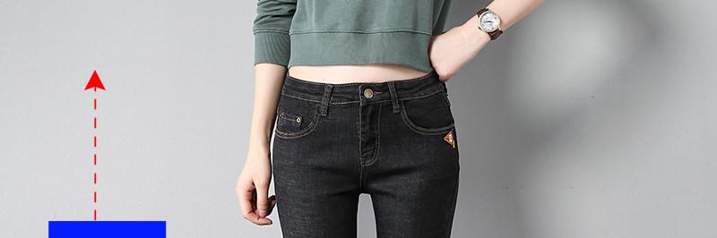 Quần jean nữ dài 2018 mới phiên bản Hàn Quốc của quần thun bó sát chân dài có thể mặc được