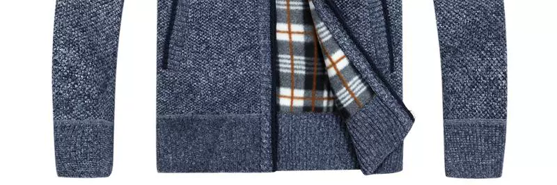 Cơ thể màu rắn và phân bón để tăng sự trẻ trung cộng với áo len nhung cho nam dòng áo len mùa thu và áo len trung niên mùa đông áo cardigan nam