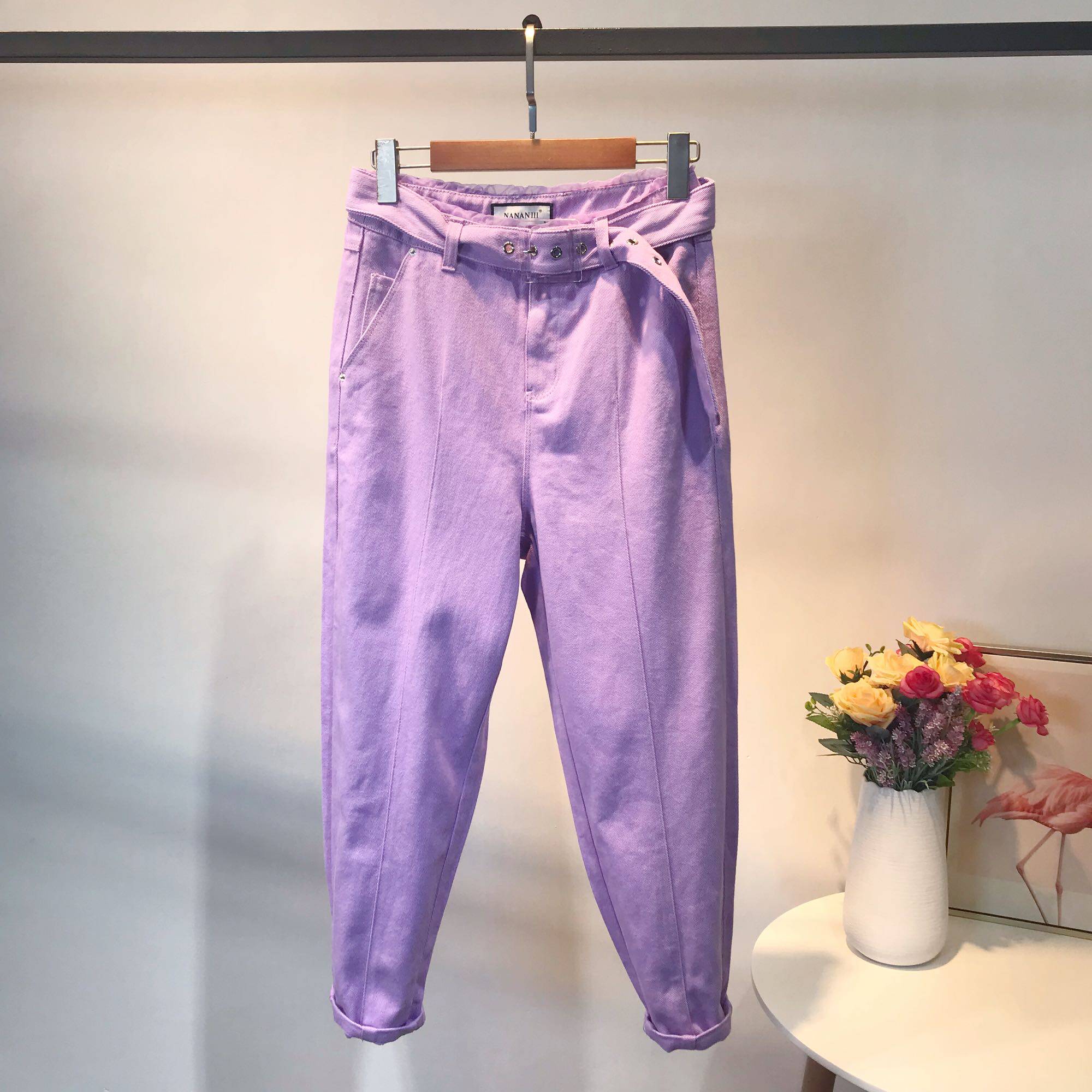 香芋紫老爹裤来了！69.00让你轻松穿出高级感_牛仔裤_淘宝服装网