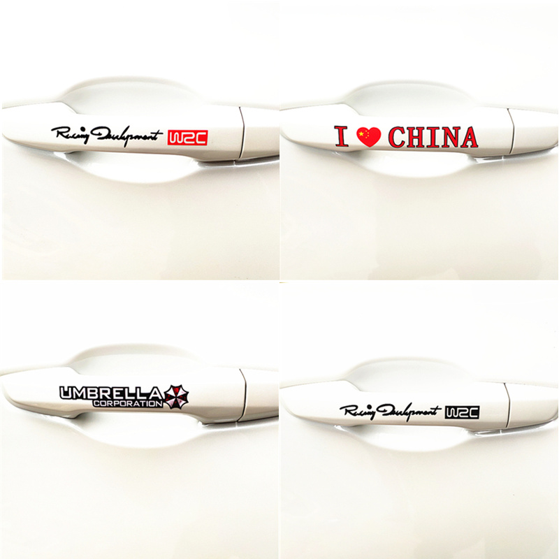 Universal car door handle car stickers block scratches Personality reflective modification decoration creative supplies Body stickers