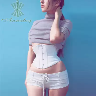 Annzley court black steel corset postpartum girdle waist thin short model outer waistcoat