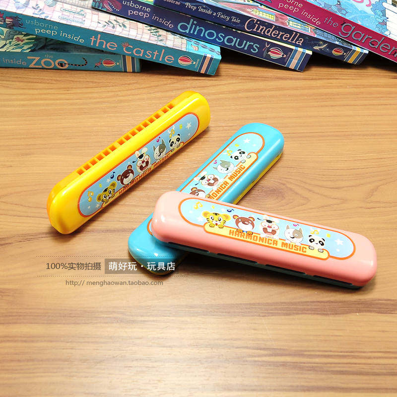 Chimei children's harmonica toy Beginner student 15-hole pink harmonica early education children's musical instrument 2-3-4-5