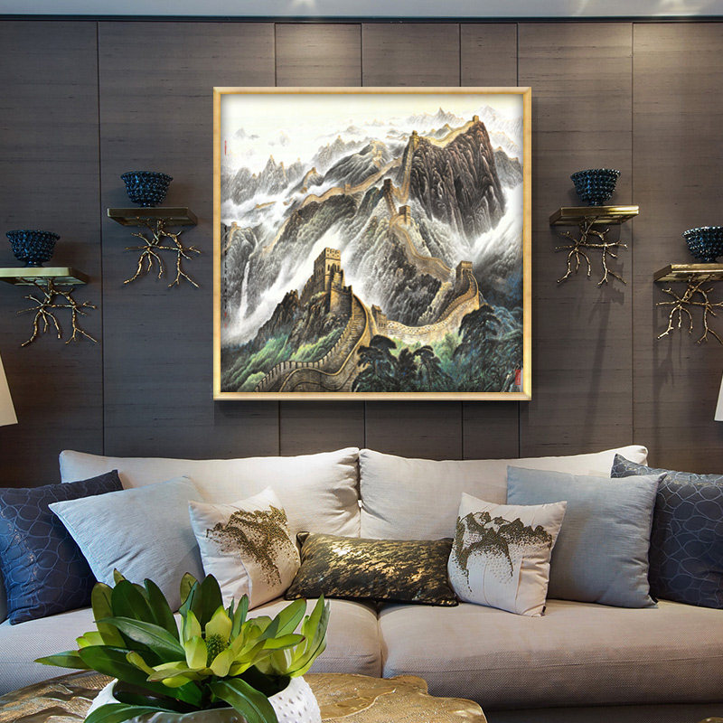 金色万里长城画中的靠山图寓意解析 - 种草笔记 - 淘江湖