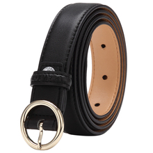 Playboy women's leather belt, leather, black fashion, all kinds of INS decoration and skirt