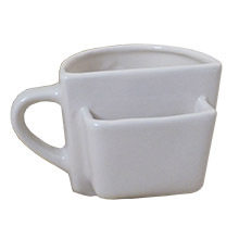 affordable ceramic pottery coffee mugs Mt. Washington Pottery Ring Mug in Speckled White – Cedar & Hyde Mercantile main image 1