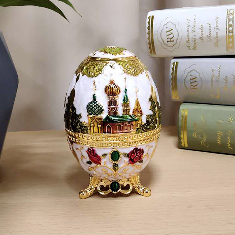 Russian toothpick box Creative European hand pressure automatic portable custom toothpick tube high-end home living room ornaments