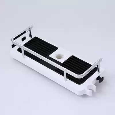 Bathroom non-hole shower shower shower lift rod square shelf powder room multifunctional soap tray storage tray