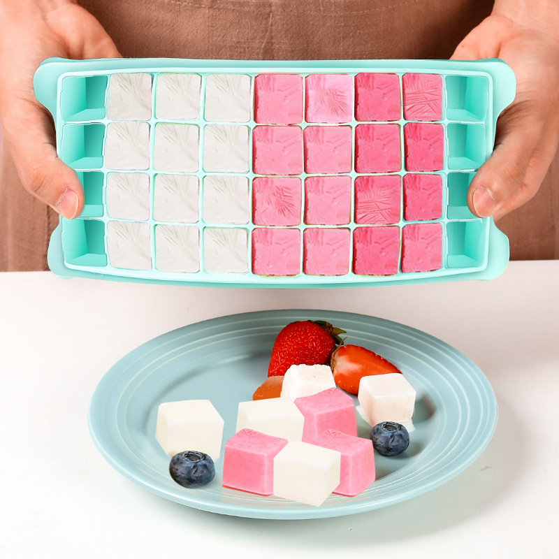 Silicone ice grid ice box Homemade ice hockey artifact Household refrigerator artifact freezer Frozen ice mold leak-proof