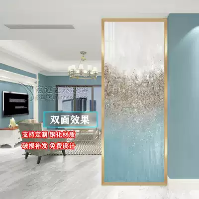 Art glass porch living room screen bedroom kitchen washing partition wall simple modern European Custom Decorative Painting