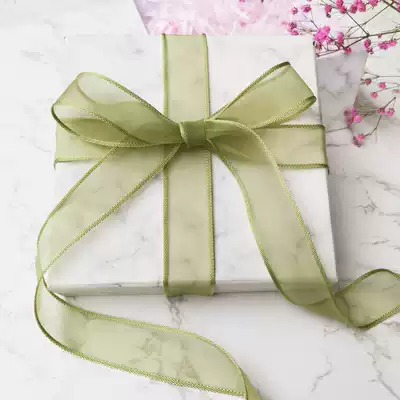 New encrypted thick edge matte snow yarn with flower packaging Ribbon gift box bow material clothing accessories