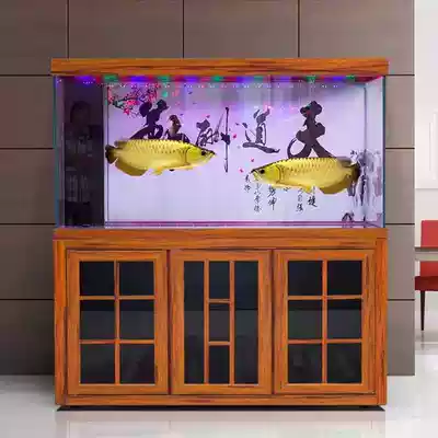 Super white fish tank aquarium living room floor porch household bottom filter large water-free Chinese Ecological Intelligent screen