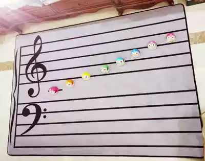 Customizable music studio staff carpet five-degree circle teaching aids floor mat piano cloth blanket