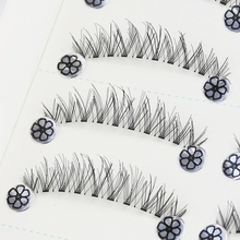 Natural short messy false eyelashes 10 pairs of glue