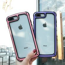 New Japanese fashion brand high grade simple transparent military grade anti falling apple mobile phone shell