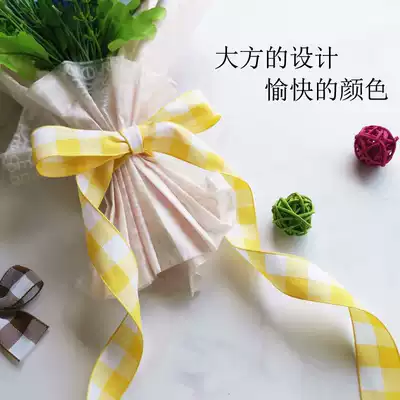 25MM selected quality generous lattice belt flower ribbon three-dimensional shape plus fishing line diy bow ribbon