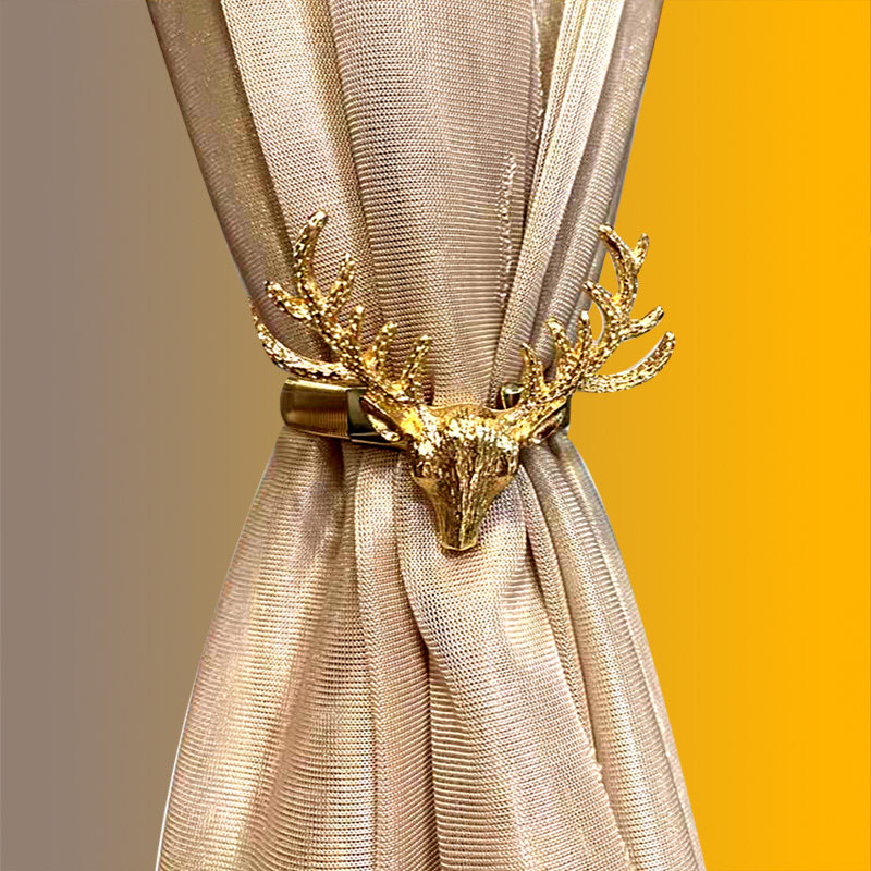 New Deer head Nordic spring stretch Curtain buckle Strap Fold belt Strap Tie strap Tie tie tie yarn rope