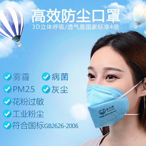 保为康9600一次性防尘口罩透气头戴式工业粉尘煤矿不可清洗易呼吸