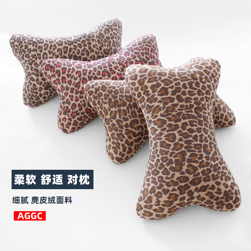 豹纹麂皮绒靠枕让我爱上开车通勤✨
