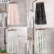 Chiffon floral skirt skirt women's spring and summer 2020 new small fresh medium length