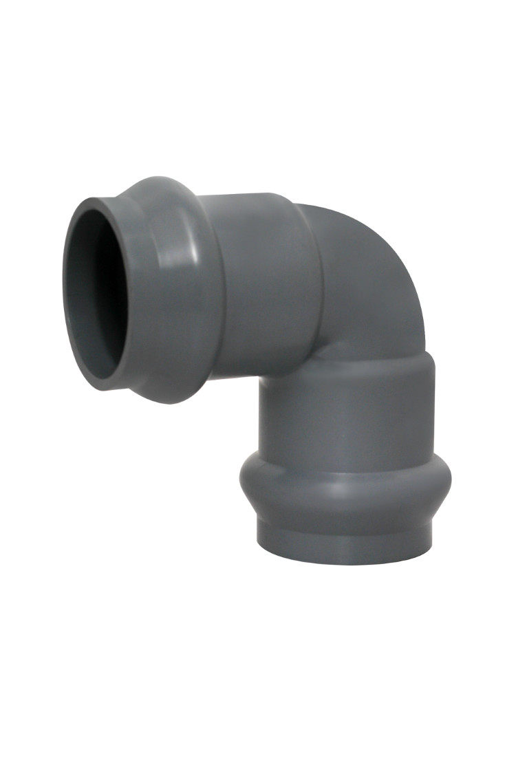 PVC water supply accessories National standard UPVC double-bearing 90-degree elbow flexible fitting coil connection (63-355)