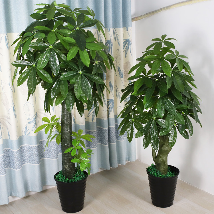 Simulation rich tree potted fake green plant Interior decoration Living room decoration large floor-to-ceiling bonsai plastic fake flowers fake trees