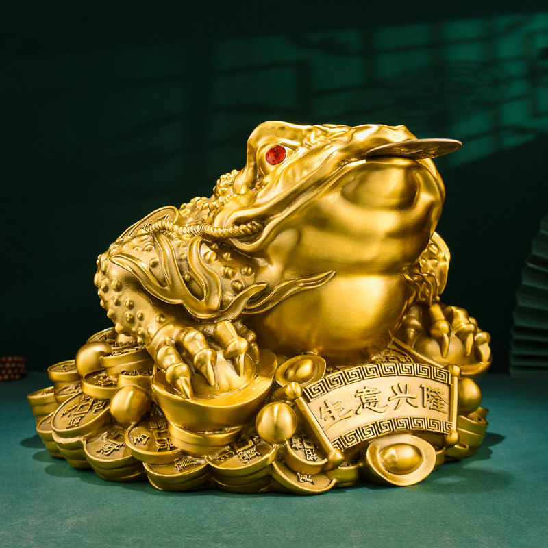 黄铜金蟾摆件摆放有讲究，财运悄悄来- 好物爆料- 淘江湖