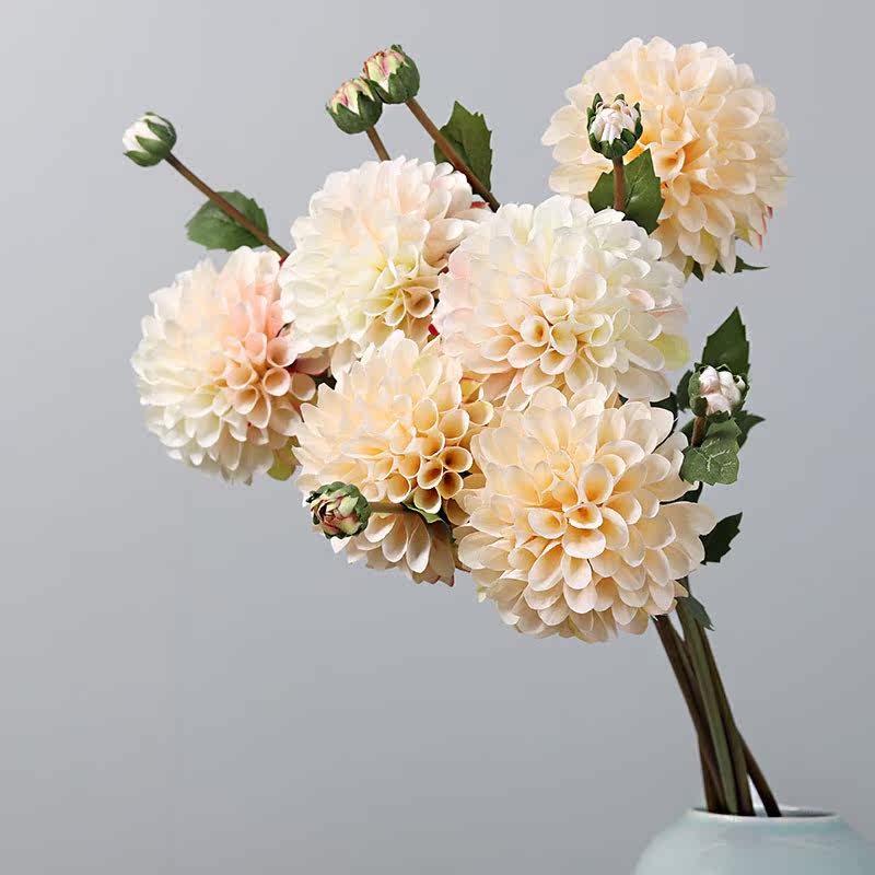Yongyue home Dali chrysanthemum simulation fake flower Single branch Wedding hydrangea Desk dining room decoration flower decoration flower arrangement